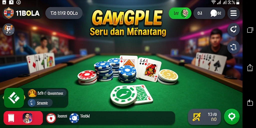 Tampilan gameplay 11BOLA yang menarik dan interaktif.