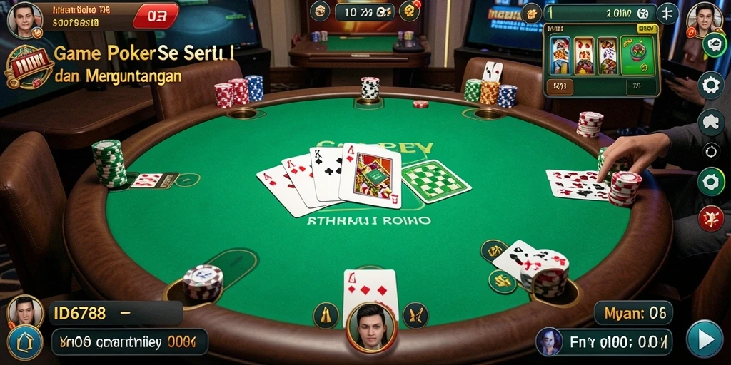 Tampilan menarik dari gameplay poker di ID6788.