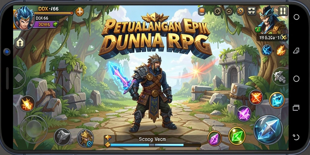 Gameplay RPG yang seru dan penuh petualangan.