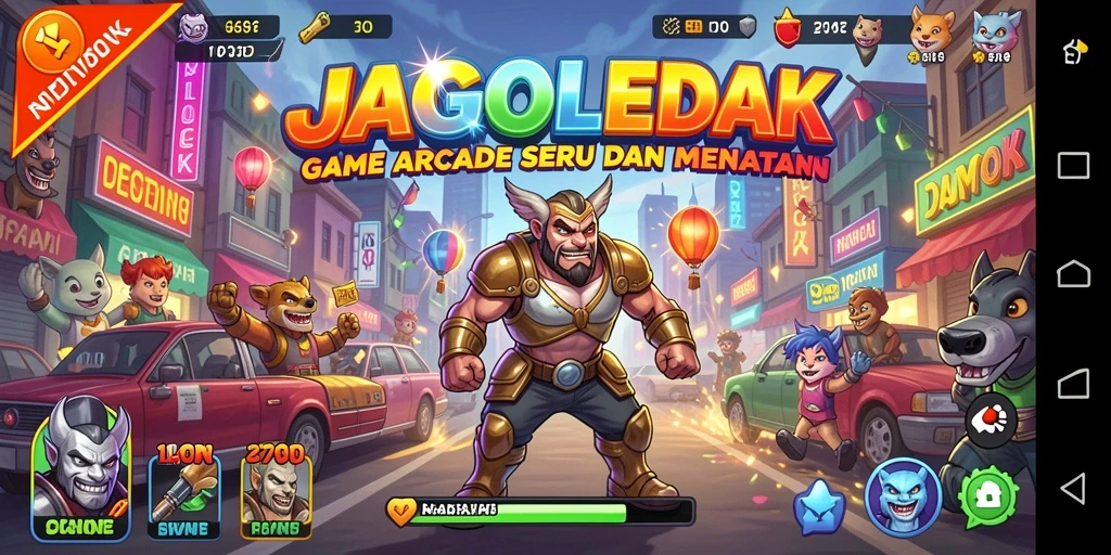 Gameplay seru di JAGOLEDAK dengan aksi menantang.