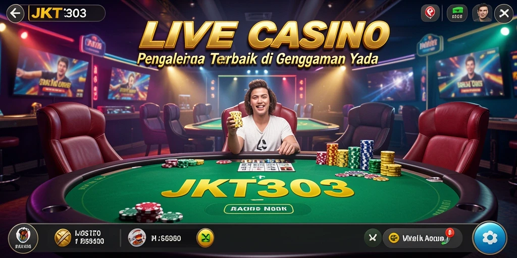 Tampilan gameplay Live Casino yang menarik dan interaktif.