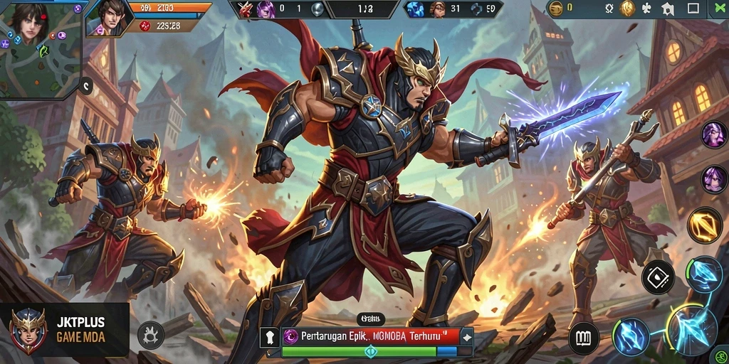 Tampilan gameplay yang intens dan strategis dalam <strong>JKTPLUS</strong>.
