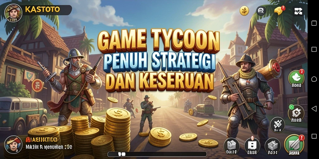 Screenshot KASTOTO menampilkan momen seru dalam permainan Tycoon.