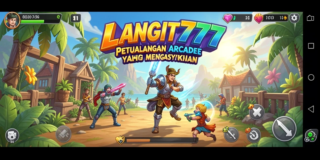 Tangkapan layar gameplay LANGIT777 yang menunjukkan aksi seru dalam permainan Arcade.