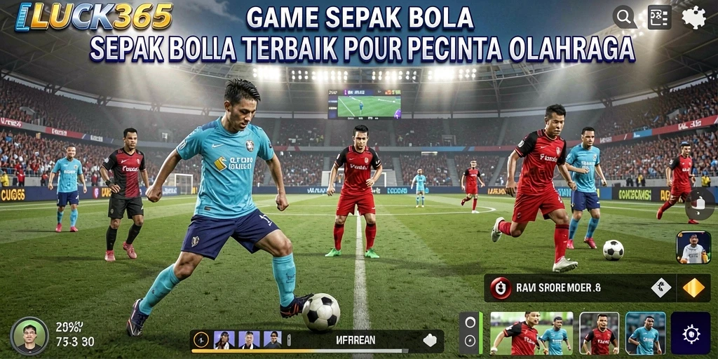 LUCK365 menangkap aksi seru permainan sepak bola dengan grafis menawan.