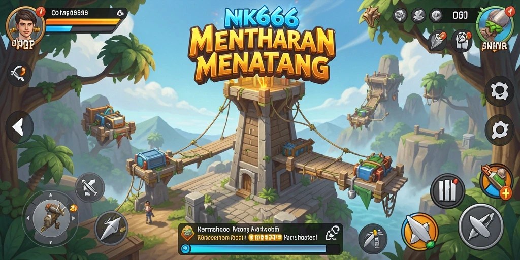 Tampilan menarik dari gameplay NK666 yang penuh strategi Tower Defense.