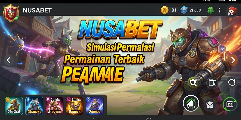 Screenshot gameplay NUSABET menampilkan aksi seru dalam simulasi.