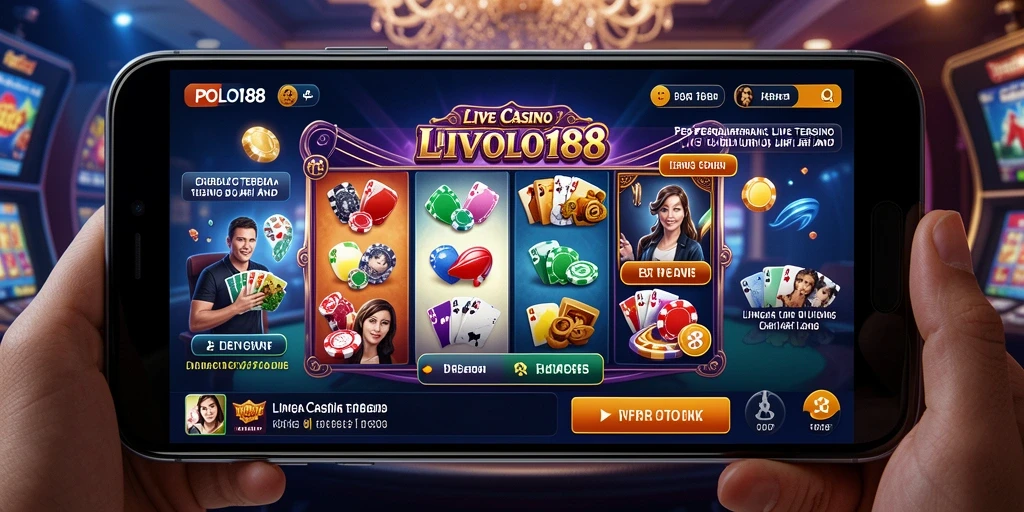 Screenshot gameplay Live Casino dari aplikasi POLO188.