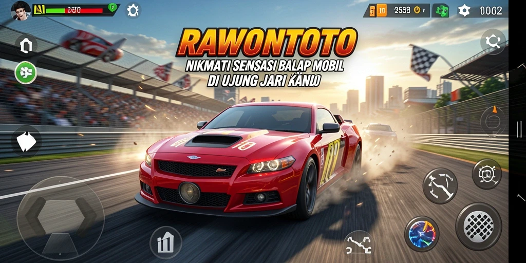 Gameplay menegangkan dengan balapan mobil yang seru.