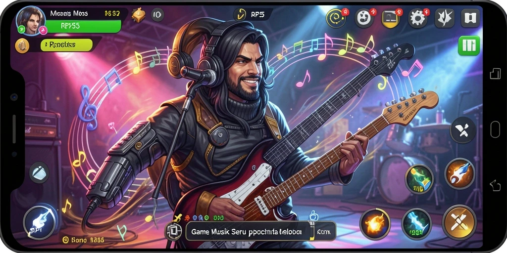 Gameplay RP55 yang menampilkan keseruan bermain musik.