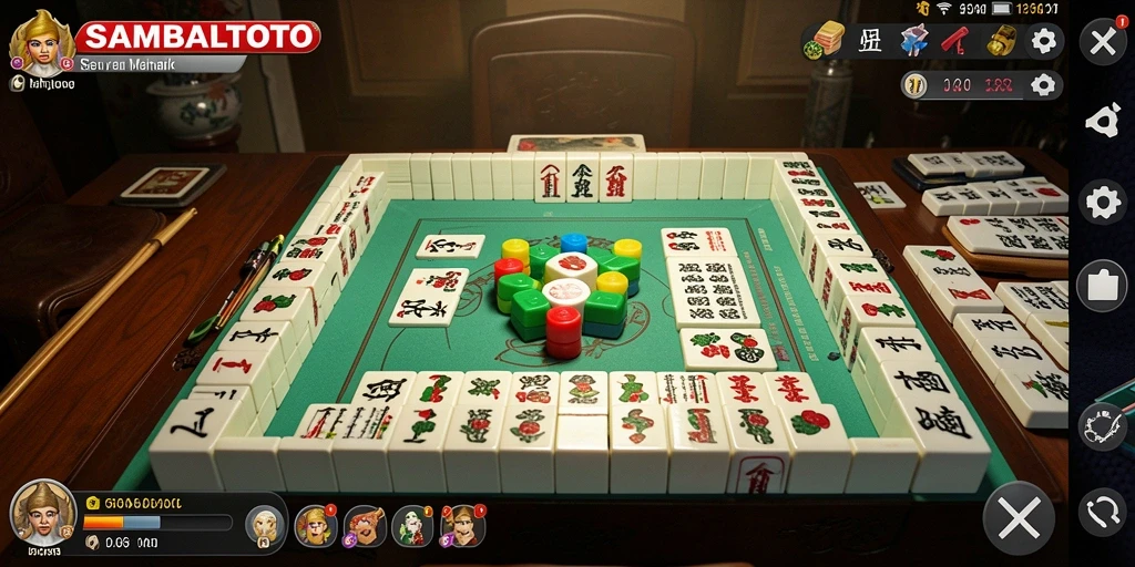 Tampilan menarik dari gameplay Mahjong di SAMBALTOTO.