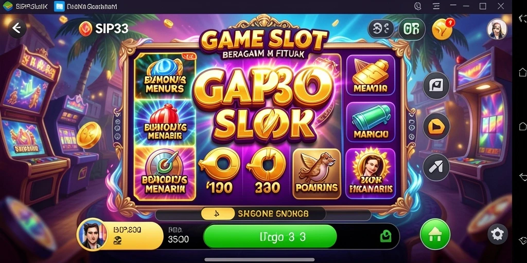 Tampilan utama gameplay SIP33 dengan fitur slot yang seru.