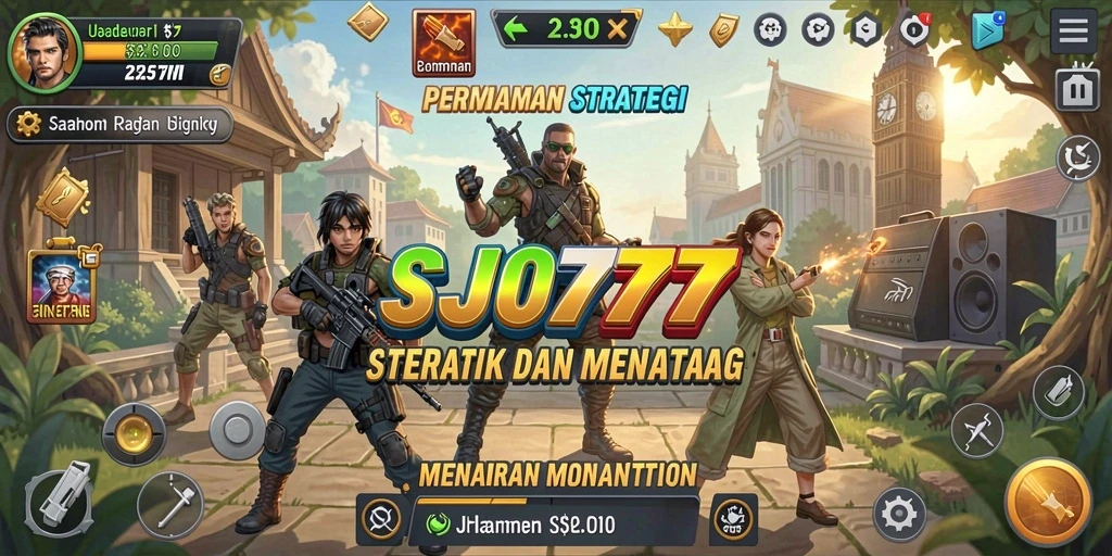 Tampilan gameplay SJO777 dengan pertempuran strategi yang mendebarkan dan penuh aksi.