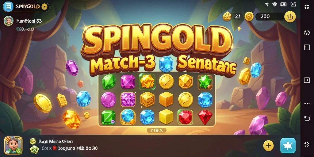 Tampilan gameplay SPINGOLD yang menarik dan penuh warna.
