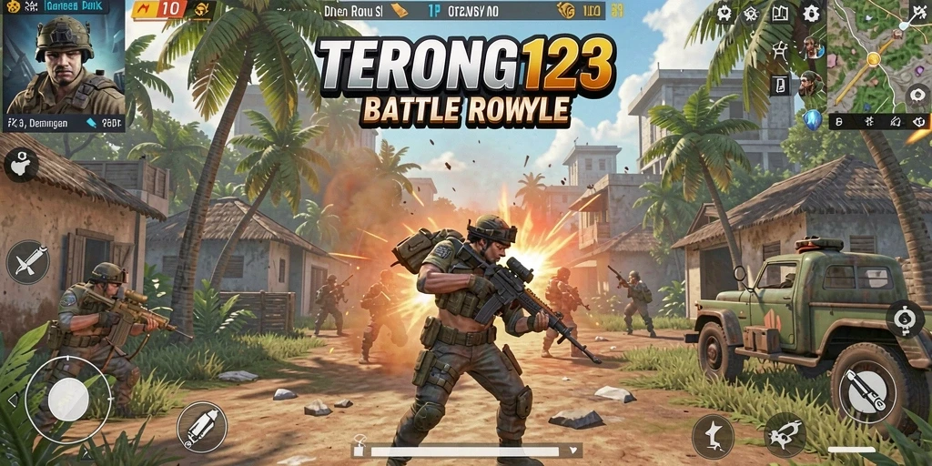 Tampilan action seru di dunia Battle Royale TERONG123.