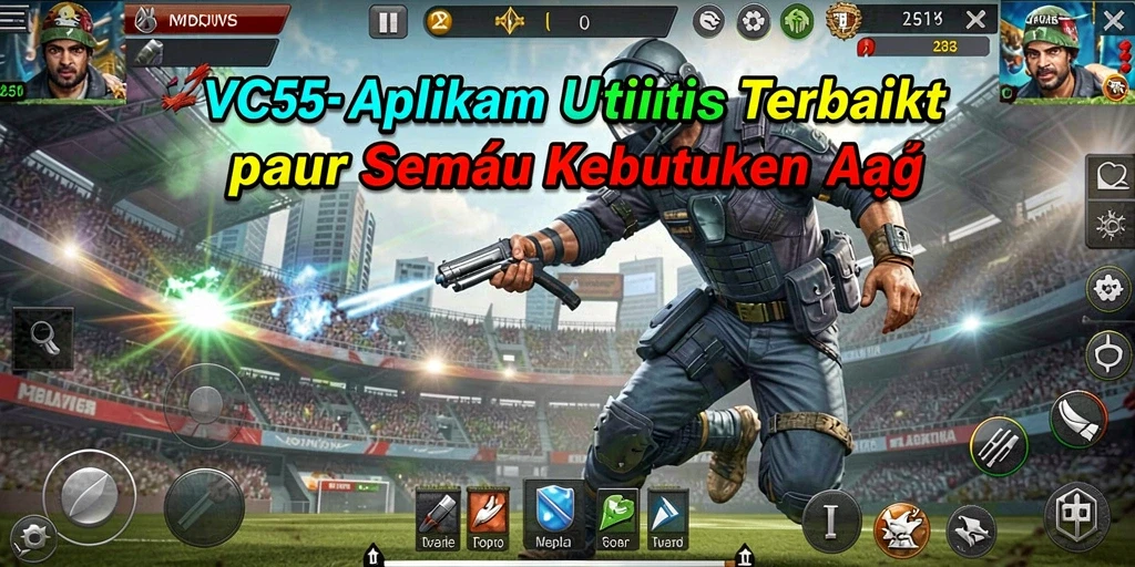 Tampilan antarmuka VC55 yang ramah pengguna untuk utilitas maksimal.