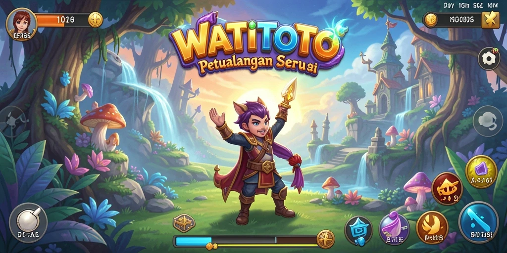 Menampilkan gameplay seru dari WATITOTO di dunia petualangan.