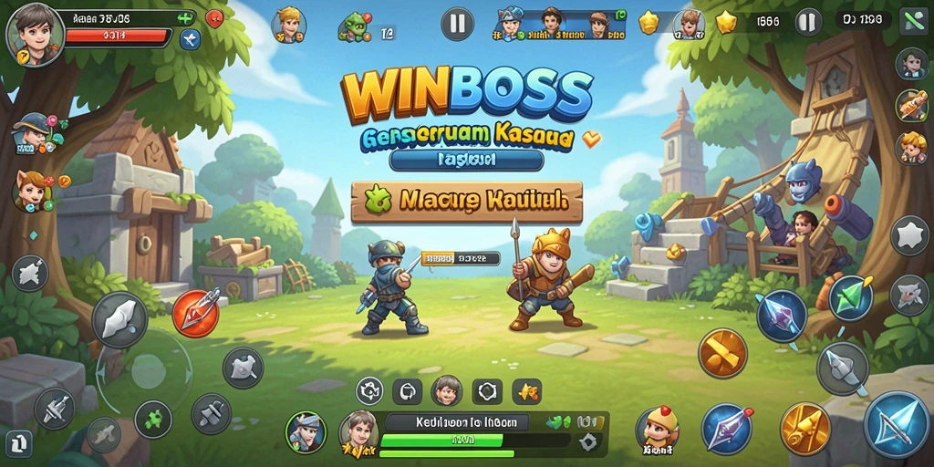 Screenshot dari gameplay seru WINBOSS dengan grafis menarik.